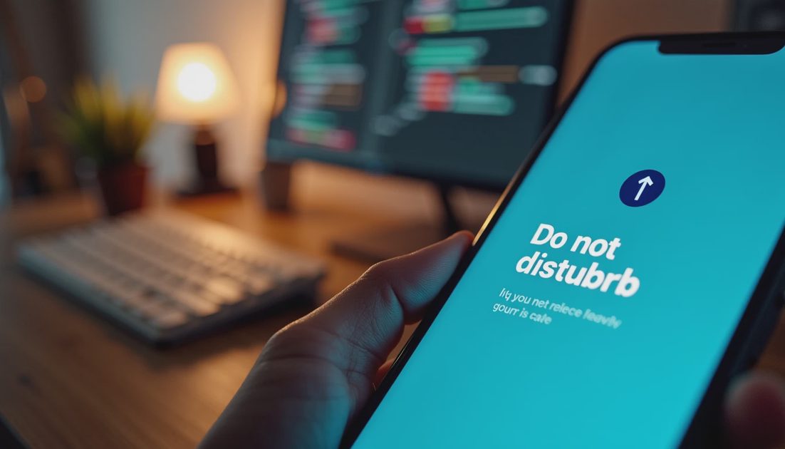 Do Not Disturb enabled during a remote work focus block